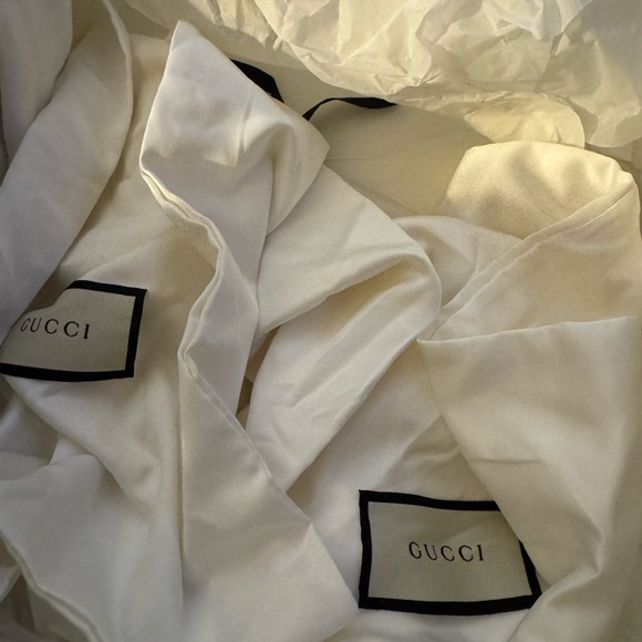 Gucci Silver Glitter Platform Sandals with Red and Blue Stripes - Picture 5 of 8